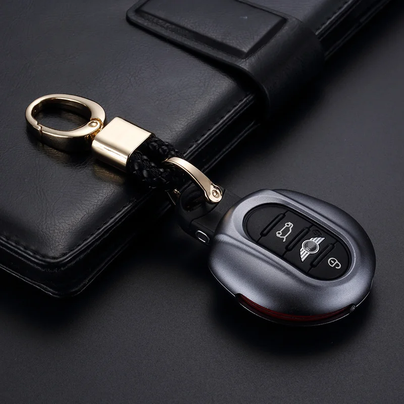 

Elegant Aluminium Alloy With Belt Key Cover Case For BMW Mini Cooper One S Clubman R55 R56 R57 R58R59R60R61 Auto Key shell chain