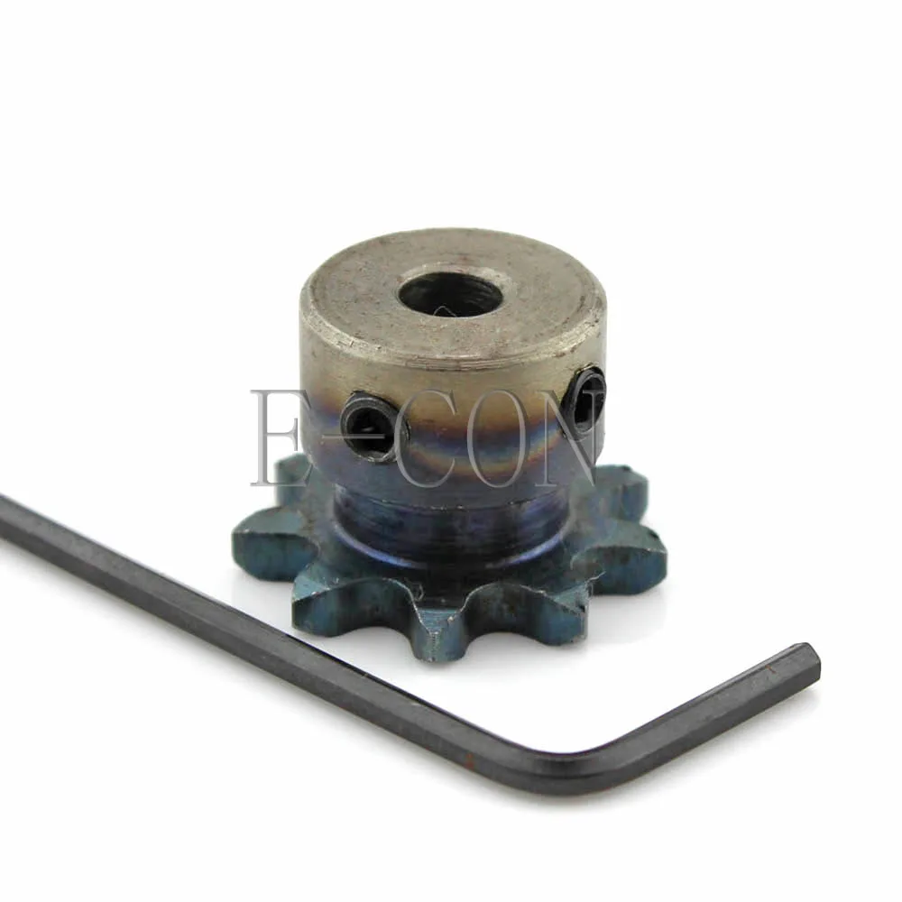 

1pcs 9T 5mm Bore 04C9T Metal Pilot Motor Gear Roller Chain Drive Sprocket