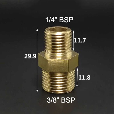 1/" 1/4" 3/" BSP наружная резьба Шестигранная латунная штуцер адаптер соединитель для топливного газа воды - Цвет: NO13