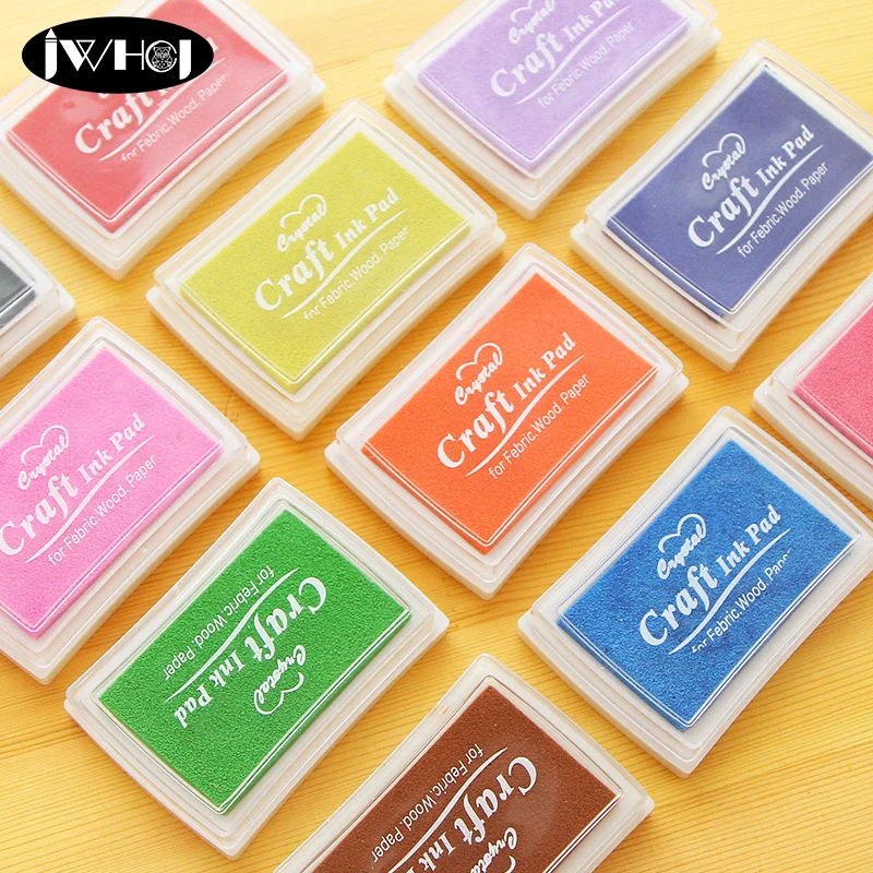 

1 pcs 7 X 5 cm color square stamp ink craft inkpad Kids DIY Handmade Scrapbook diary Photo Album students Stamp Arts,Craft gift