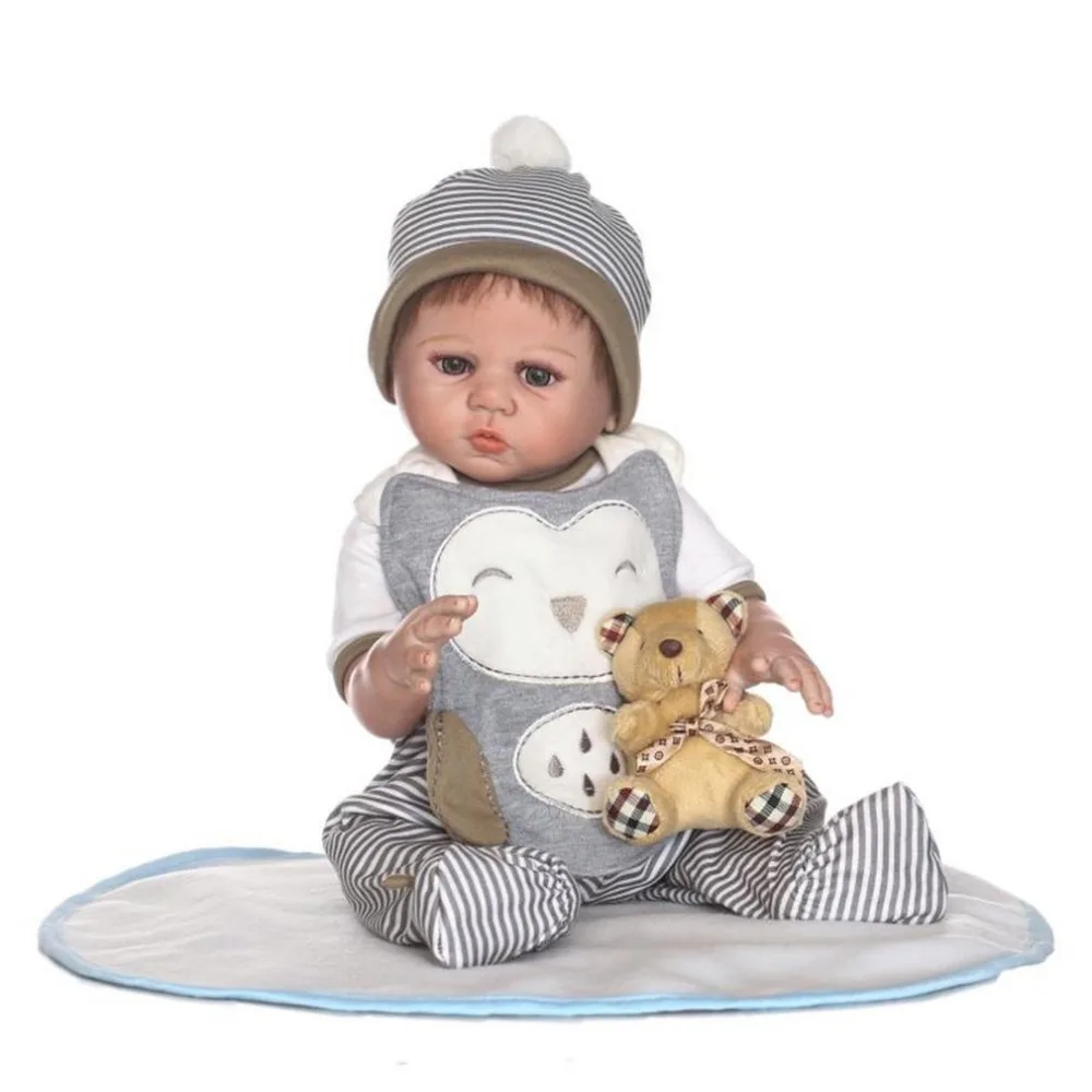 

NPK 50CM Full Body Silicone Reborn Baby Boy Doll Toys Adorable Bebe Boneca Reborn Realistic Fashion Dolls Kids Birthday Gift
