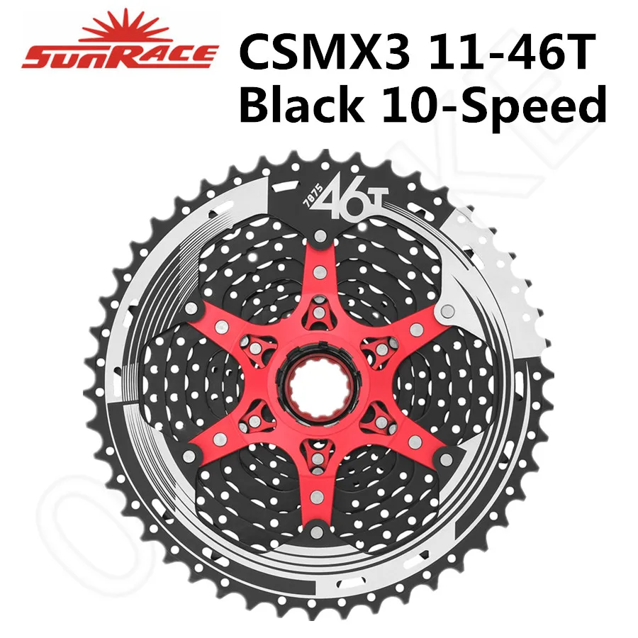 Sunracing CSMX3 toda la serie кассета 10 скоростей 10 скоростей 10 скоростей 11-46T CSMZ3 маховик 10 S Звездочка совместима с Shimano SRAM