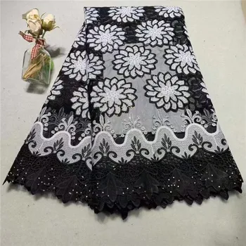 

Unique Design Flower Embroidered Guipure Net Lace Fabric African Nigerian Beautiful Wedding Bride Bridesmaid Dresses Material(11