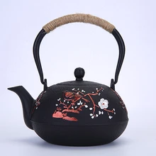 Японский чугунный чайник ручной работы чай с вареным чая с фильтром 1.2l