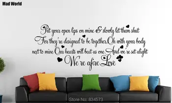 

Mad World-Afire Sont Song Lyrics Wall Art Stickers Wall Decals Home DIY Decoration Removable Room Decor Wall Stickers