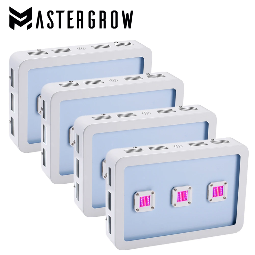 4 шт. MasterGrow X3 900 W COB светодиодный световая панель для проращивания полный спектр 410-730nm для выращивания растений в помещении и цветения с