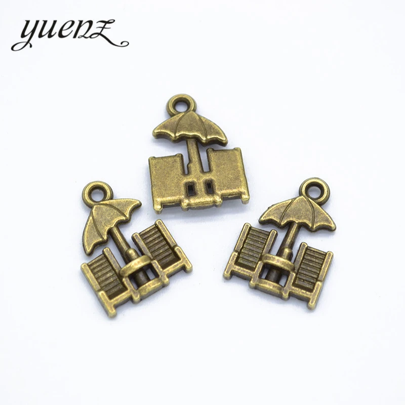 YuenZ 15pcs Antique Silver Bronze Beach Chair Charms For Necklace Bracelet diy Jewelry Making 20*14mm J353