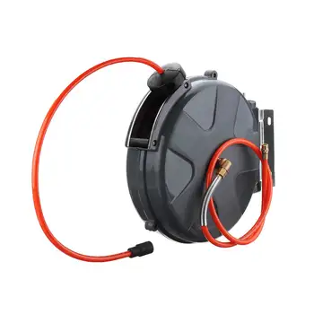

1/4inch Retractable Auto Rewind Air Hose Reel Cord Reel Rotation Wall Mount 360PSI Hose Reel