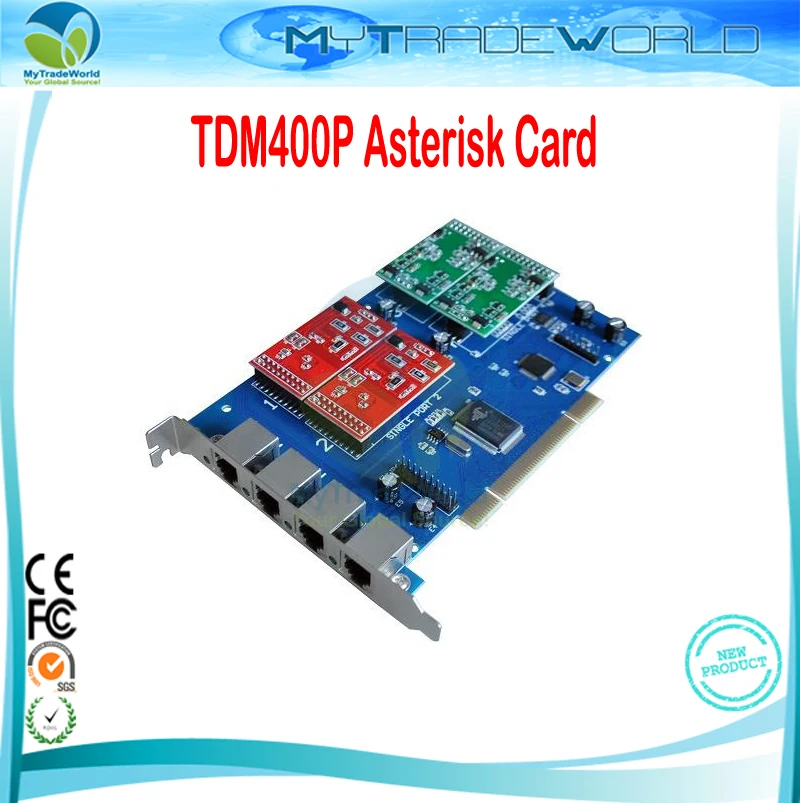 TDM400P Asterisk Карты 4-портовый Аналоговый Карта с Одной Стороны 4 Single FXO/FXS PCI Elastix FreeSWITCH