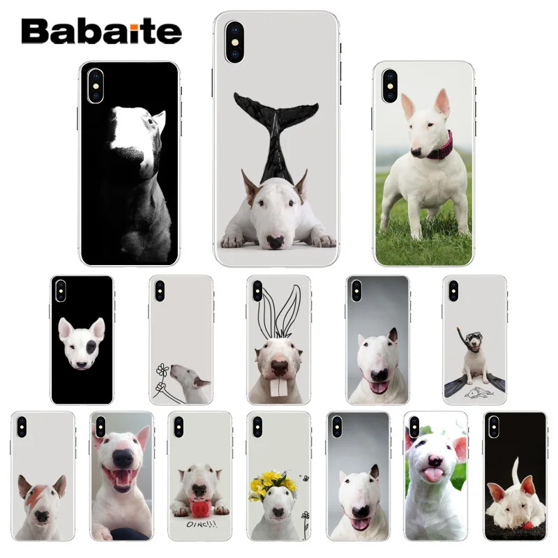 

Babaite bullterrier bull terrier dog puppies Custom Photo Soft Phone Case for Apple iPhone 8 7 6 6S Plus X XS MAX 5 5S SE XR