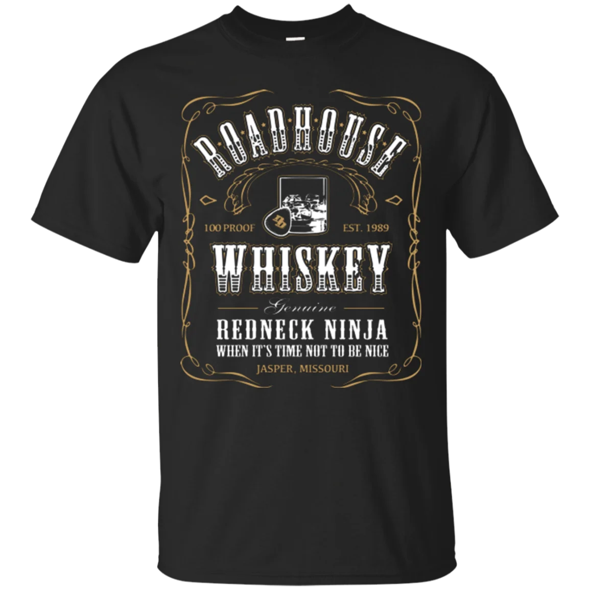 NEW PHIKINGPrinted Men T Shirt Cotton tshirt Roadhouse Whiskey O Neck