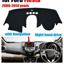 Чехлы для приборной панели автомобиля коврик для Ford Fiesta ST с навигацией 2008- правым приводом dashmatt pad приборная крышка авто аксессуары