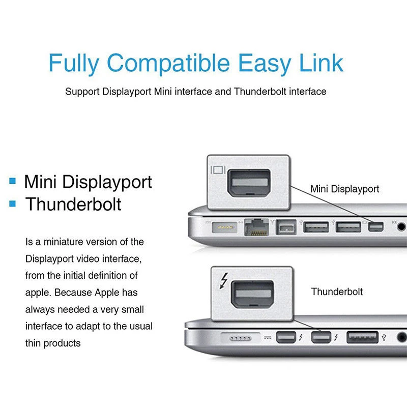 2Colors DP to VGA Adapter Thunderbolt Mini Display Port DP Male To VGA Female Adaptor Converter Cable For Apple MacBook Pro Air