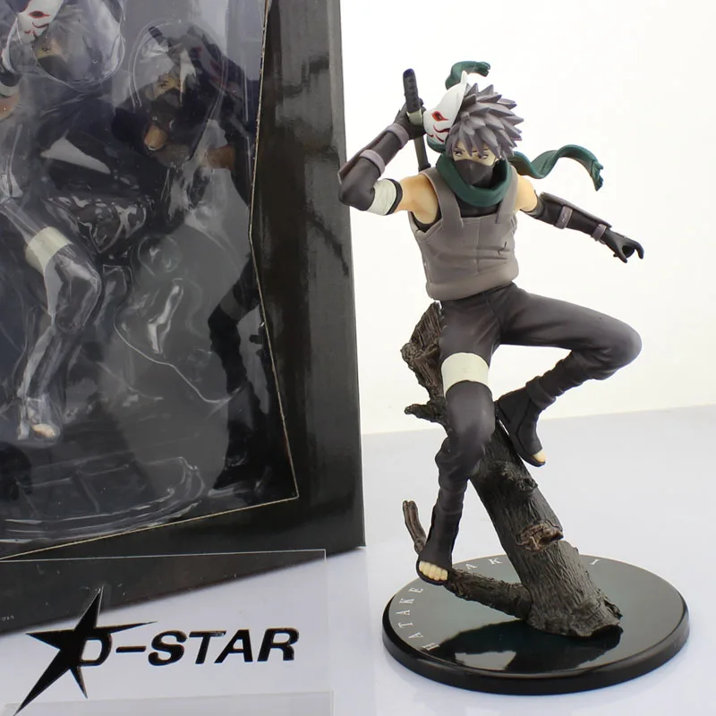 

Free Shipping 10" Naruto Anime Ninja Copiador Hatake Kakashi Shinobi of Darkness Boxed PVC Action Figure Model Doll Toys Gift