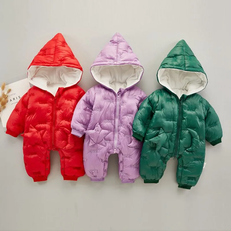 CROAL CHERIE Winter Baby Girl Clothes Boy Clothing Light Cotton Velvet Coats Jumpsuits Kids Snowsuit Snow Wear Warm Romper  (5)