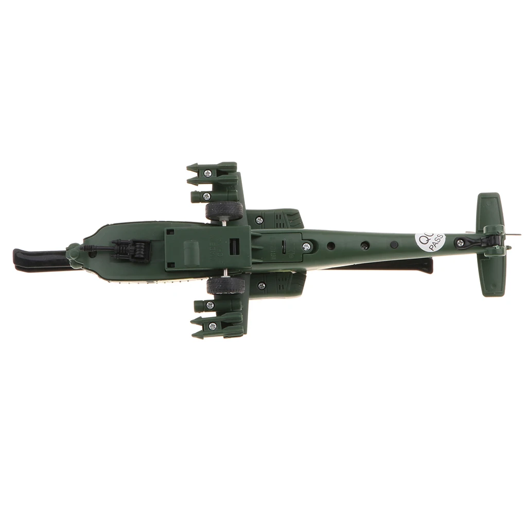 1/32 Scale RC Airplane Toy Friction Powered CAIC Z-10 Die-Cast Helicopter Toy with Pull Back Plane Function for Kids or Adults