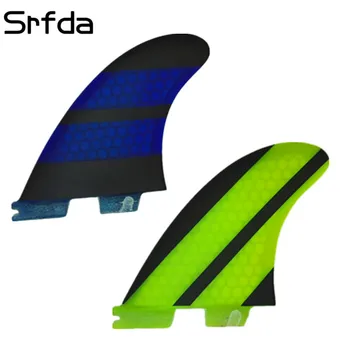 

srfda for FCS II box size K2.1 surfboard fins with fiberglass honey comb surf fin (3pcs/set)