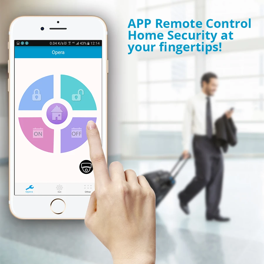 KERUI W18 Home Security WIFI GSM Burglar Alarm System APP Control Arm PIR CO Gas Door Sensor 720P WiFi IP Camera Alarm System