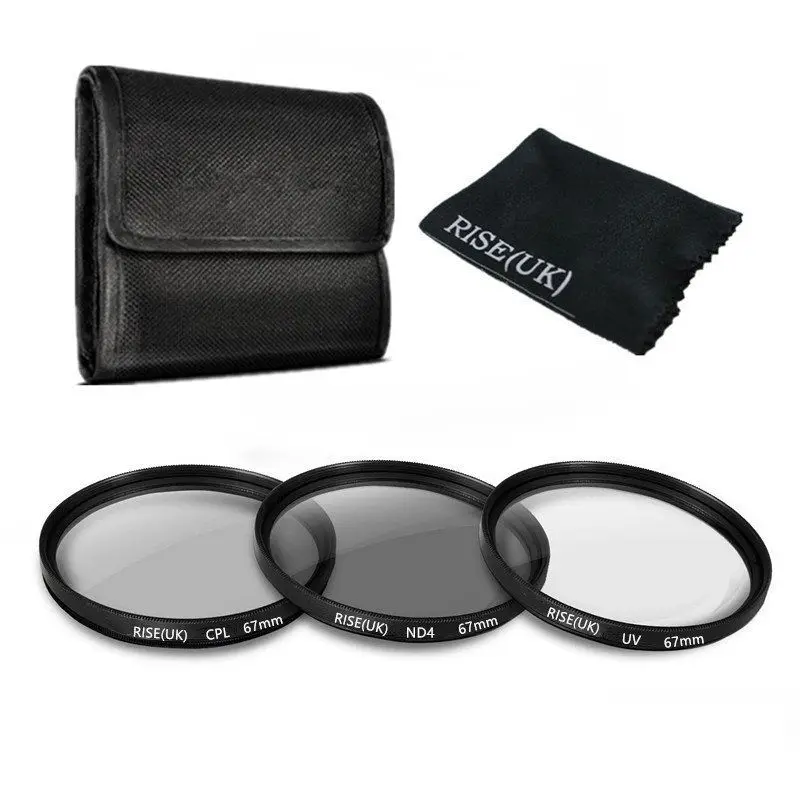 67mm UV ND4 Neutral Density CPL Circular Polarizing Lens Filter Kit For