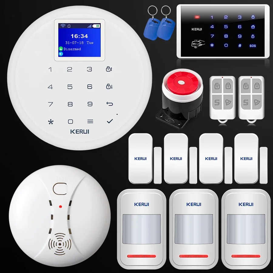 New KERUI W17 Android IOS APP Control GSM WiFi Home Security Alarm System Wireless Door Window PIR Motion Smoke Detector Keypad цена New KERUI W17 Android IOS APP Control GSM WiFi Home Security Alarm System Wireless Door Window PIR Motion Smoke Detector Keypad цены онлайн