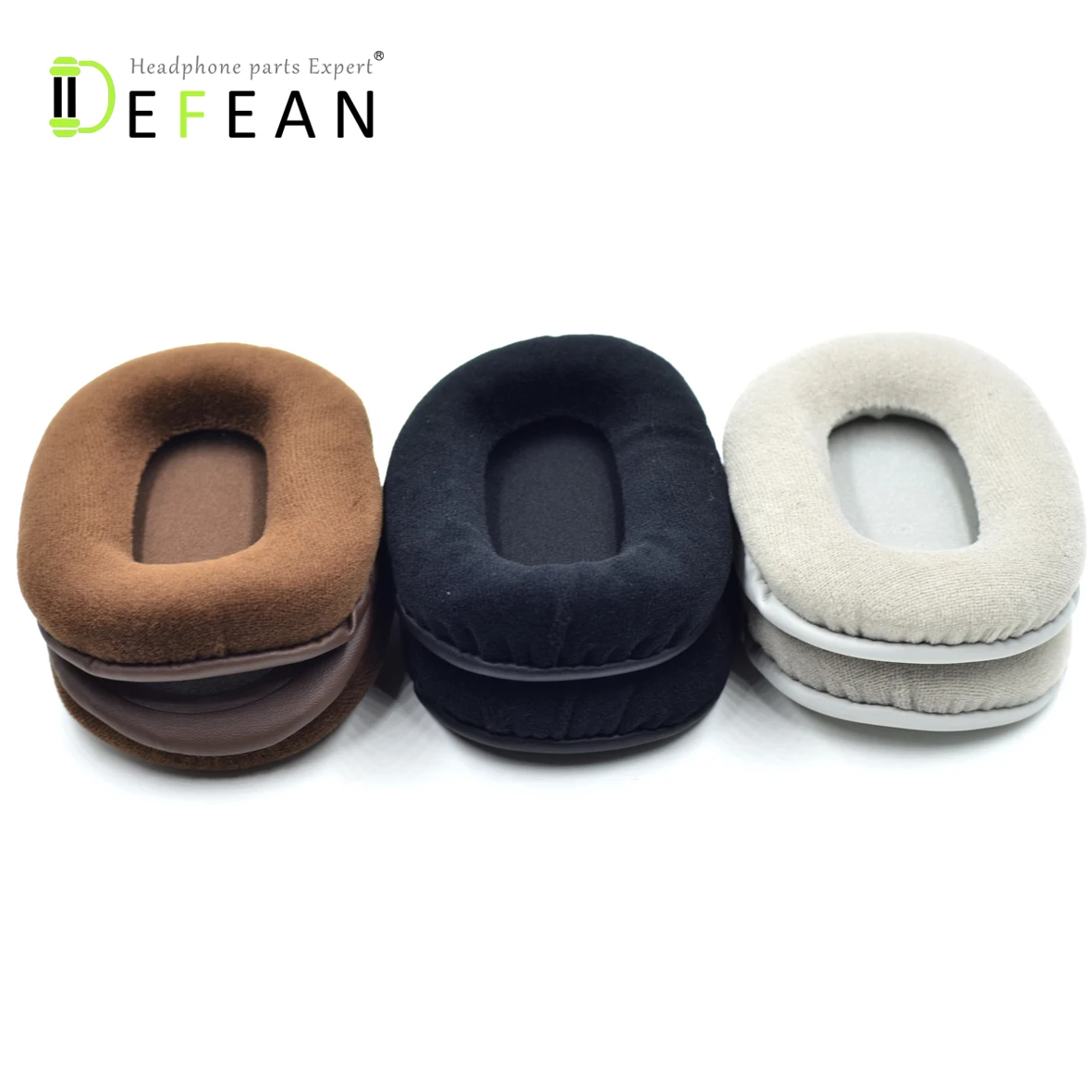 

Defean Velvet Velour OVAL colour 3 Ear pads cushion replacement for Audio-Technica ATH-M40 ATH-M50 M50X M30 M40 M35 SX1 M50 M50S