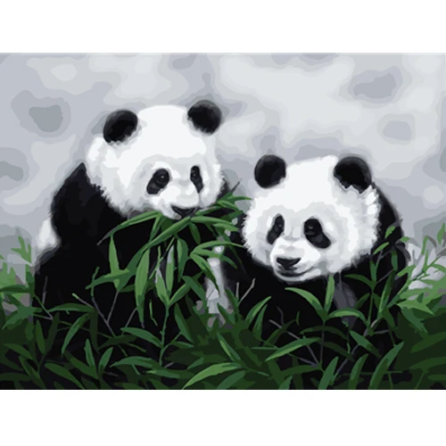 Животные панда DIY масляная краска по номерам комплект Акриловая Краска на холсте настенная Художественная Картина Ручная Краска ed для домашнего декора 40x50 - Цвет: E778