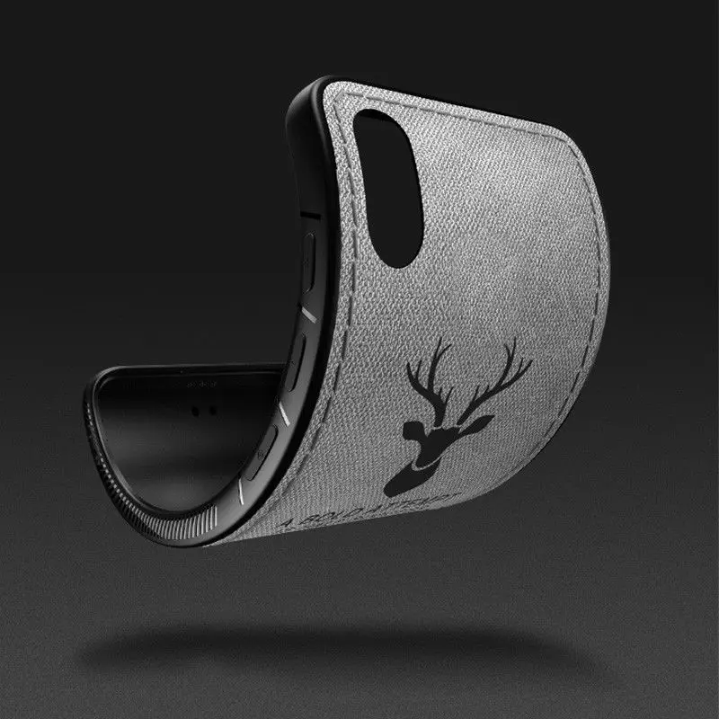 Luxury Canvas Fabric Texture Shockproof Case Cover For iPhone XS Max XR X 7 8 6 6s Plus Retro Back Cover Christmas Gifts