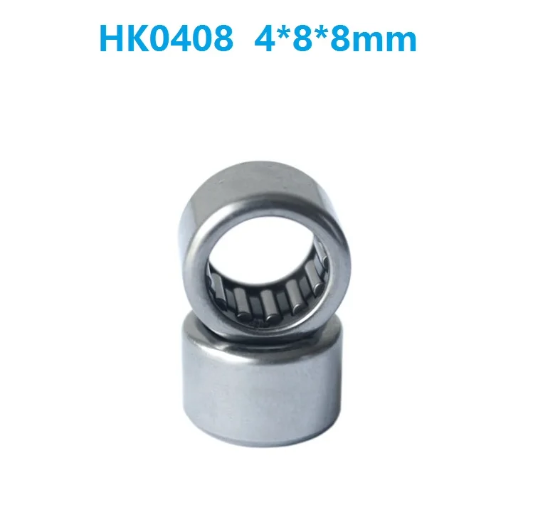 100 шт./лот HK0408 HK040808 тянутая кружка игольчатый роликовый подшипник 4x8x8 мм