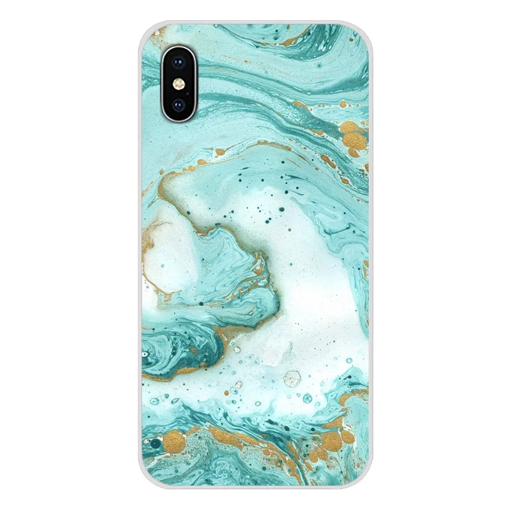 Мраморный зеленый камень для Apple iPhone X XR XS MAX 4 4S 5 5S 5C SE 6 6S 7 8 Plus ipod touch аксессуары