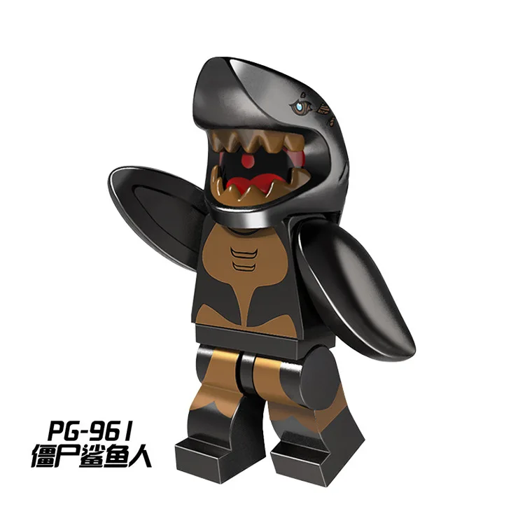 

PG961 Corpse Zombie Shark Man Pirates of the Caribbean Minifigured Building Blocks Figure Bricks Compatible With Legoings