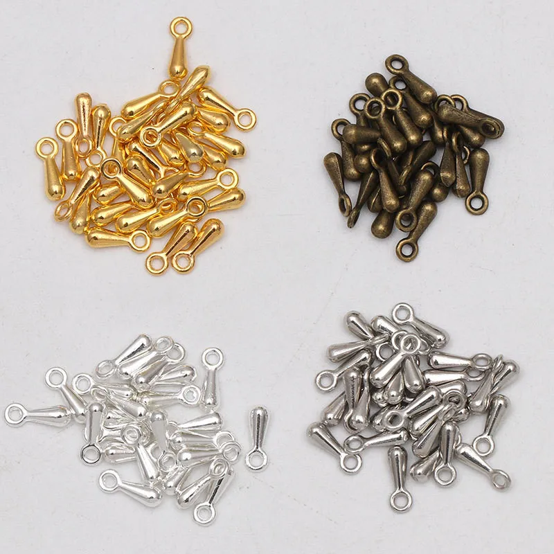 

100pcs/ lot 2*7mm Metal Alloy Extender Chain Drop Gold/Rhodium/Silver Color Charms Pendants for Necklace Bracelet Jewelry Making