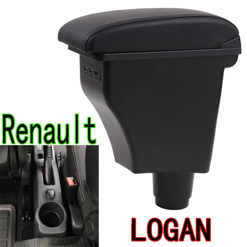 

Renault LOGAN Central hand box logan Integrated punch-free armrest box With USB Double layer
