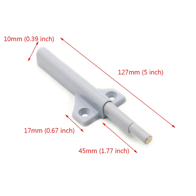 4PCS NAIERDI Cabinet Catches Handles Magnetic Door Stopper Drawer Closer Damper Buffers For Kitchen Pulls Furniture Hardware XG-09A Gray
