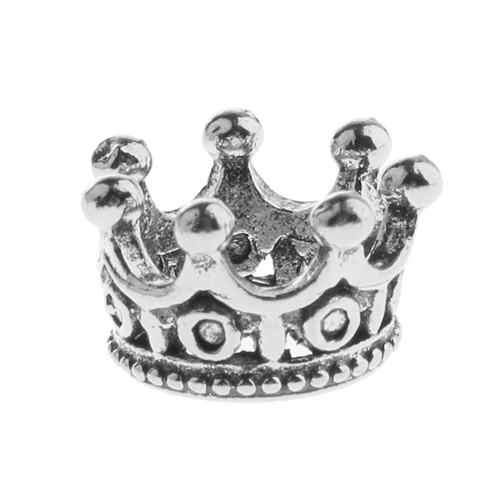 10 Pieces Europe Style Fashion Jewelry Crown Beads Charm Bracelets & Bangles Big Hole European Beads Fits Bead Bracelets 6 X11mm