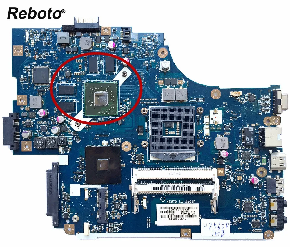 

Reboto FOR ACER 5741G 5742G Laptop Motherboard Mainboard MBTVH02001 NEW70 LA-5891P HD 5650/1GB DDR3 100% Tested Fast Ship