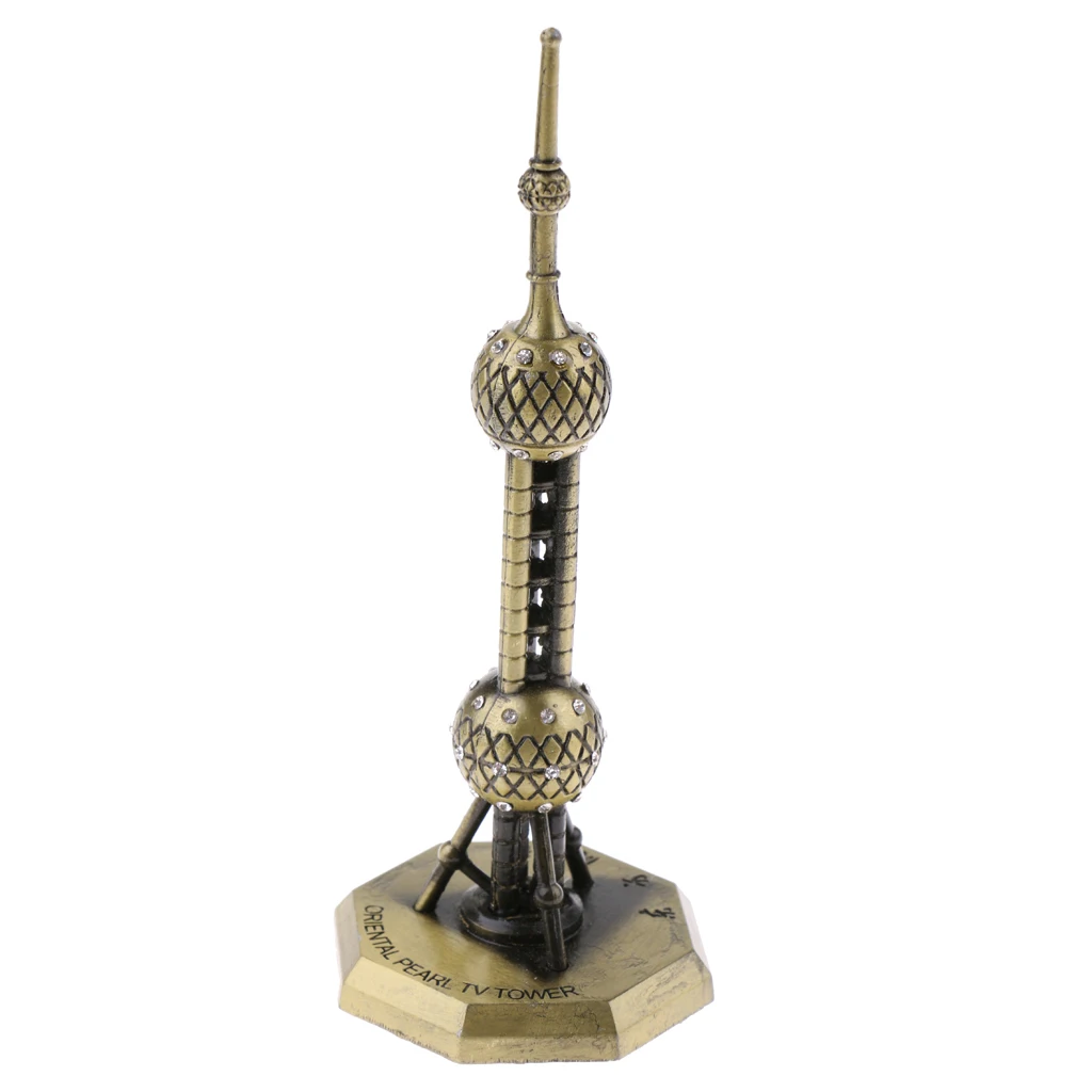 ORIENTAL PEARL TV TOWER SHANGHAI ARCHITECTURE BUILDING REPLICA SOUVENIR 5''