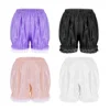 YiZYiF Shorts Womens Lace Hem Shiny Pumpkin Pants Bloomers Shorts Cute Security Short Pants for Girls sleepwear lingerie Women ► Photo 2/6