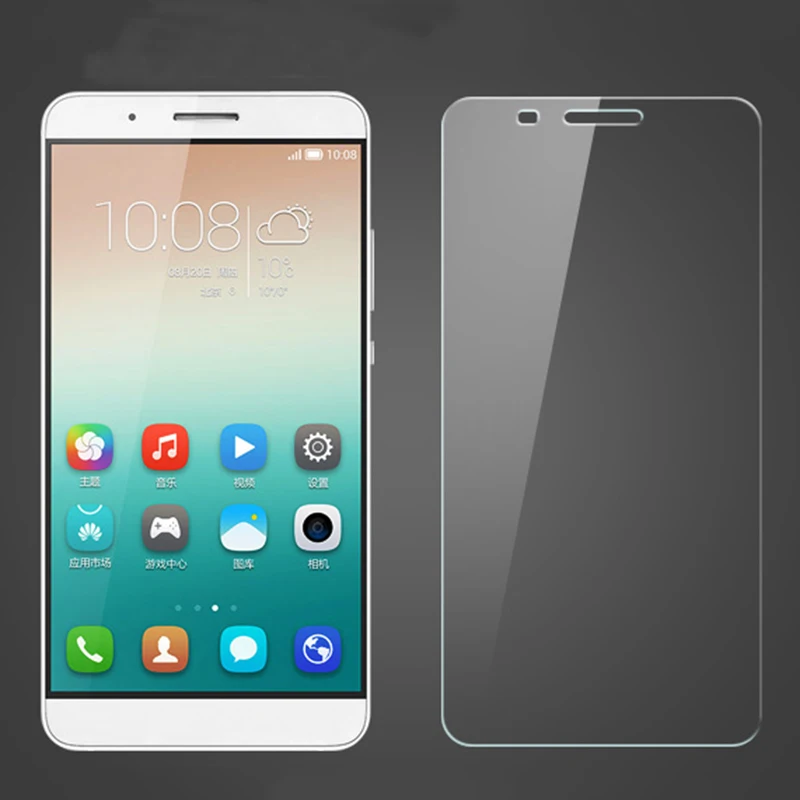 2 pcs/lot Tempered glass film For Huawei Honor 7i Shot X 5.2" glass screen protector Original Lhoyern Brand OTG Adapter for gift
