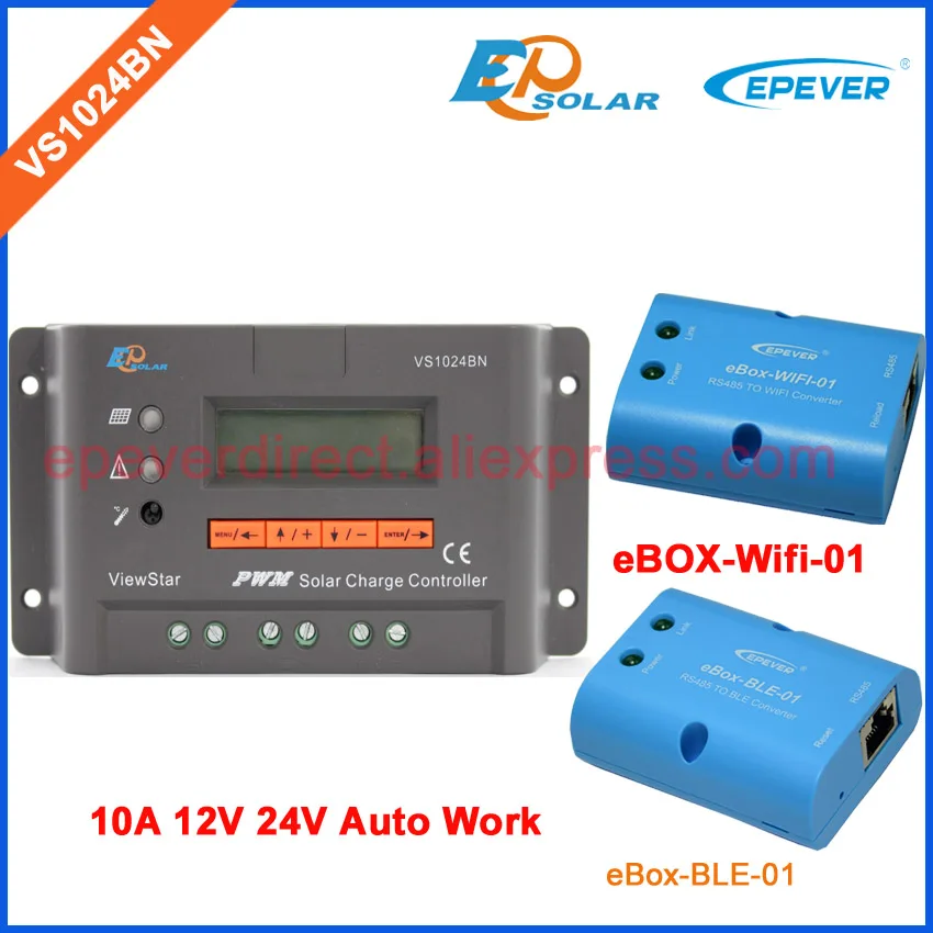

bluetooth and wifi function APP phone use VS1024BN 10A 10amps 12V 24V Auto Work EPEVER EPSolar controller for solar charger