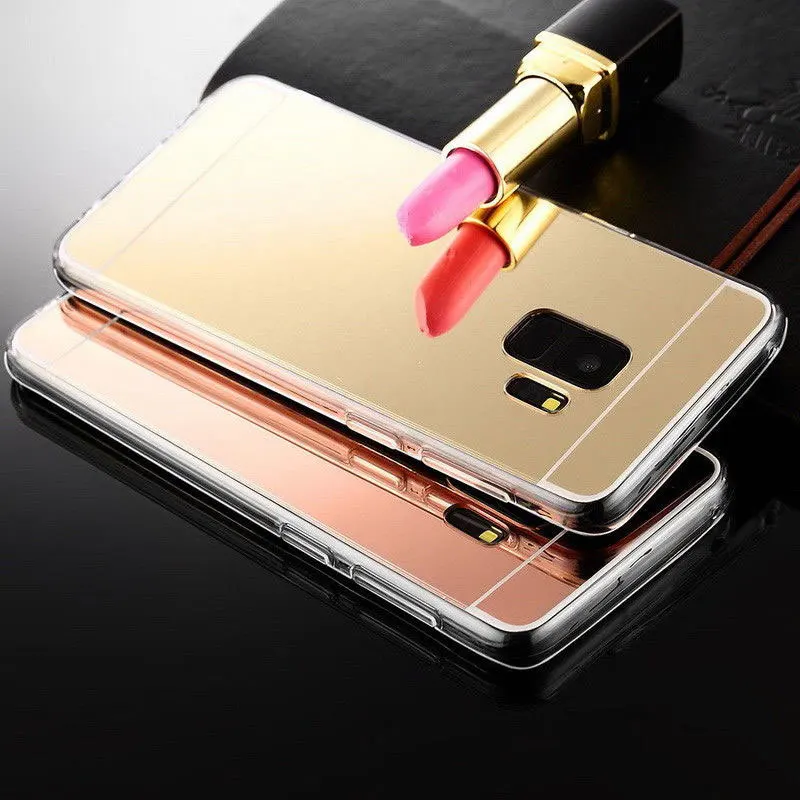 Makeup Plating Mirror Case For Samsung Galaxy A20 A30 A40 A50 A70 M10 M20 Galaxy S10E S10 plus 5G Silicone TPU Back Cover Capas