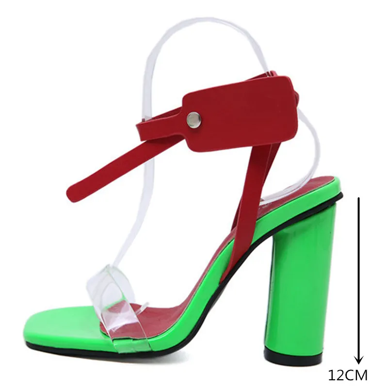Г. Прозрачная обувь из ПВХ разноцветные босоножки женские босоножки на высоком каблуке с открытым носом, с круглым носком шлепанцы Туфли-лодочки 12 см, большие размеры