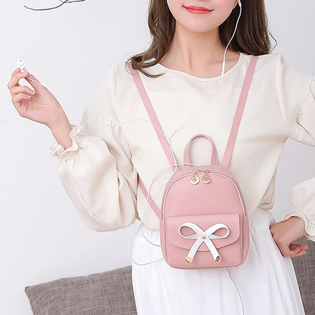 

OCARDIAN Backpack Female Korean Version Fashion Lady Shoulders Small Mini PU Purse Mobile PhoneHigh Quality Dropship M29