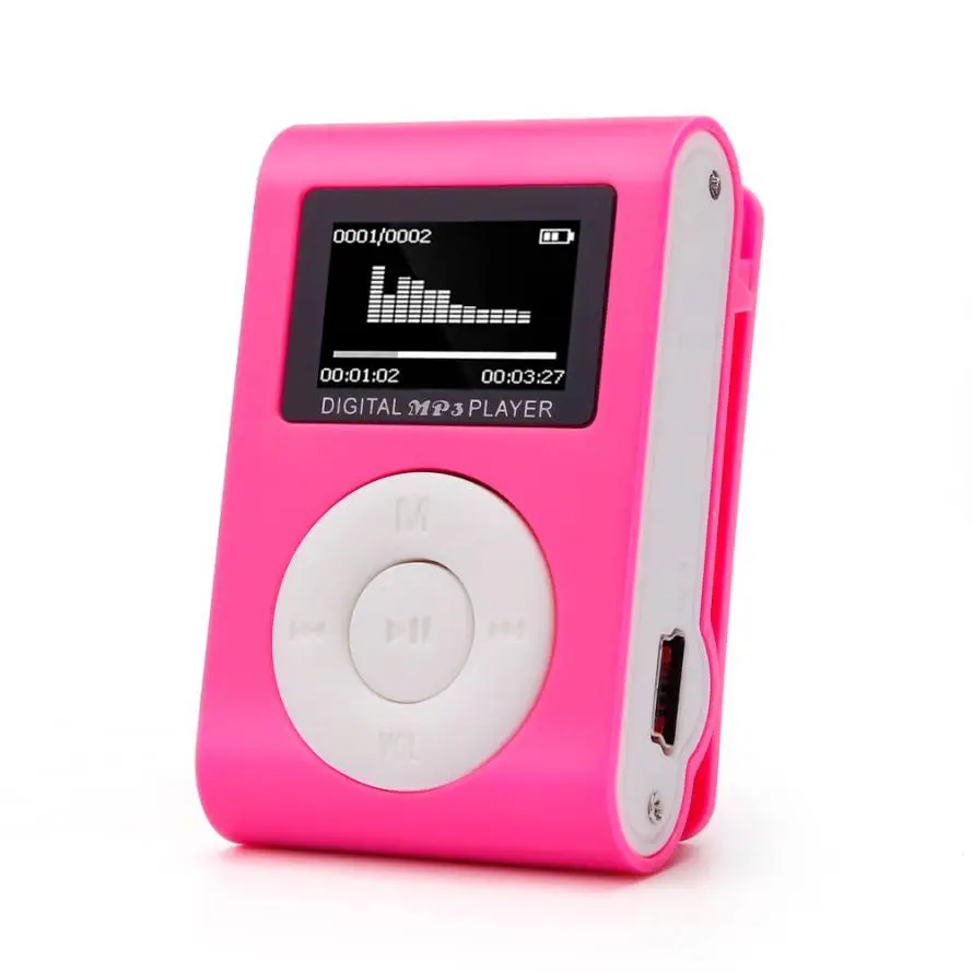 Новинка,, модный мини mp3 USB MP3 плеер с зажимом, ЖК-экран, поддержка 32 ГБ, Micro SD, TF, кардслик, стильный дизайн, спортивный, компактный, 0