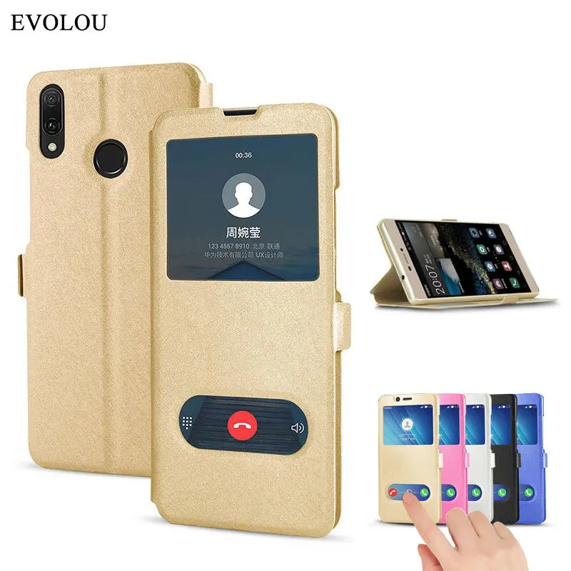 

View Window Phone Cover for Huawei Honor 8S 8A 8C Case Stand Flip Leather Case for Huawei Y6 2019 Prime Phone Bag Cover Funda