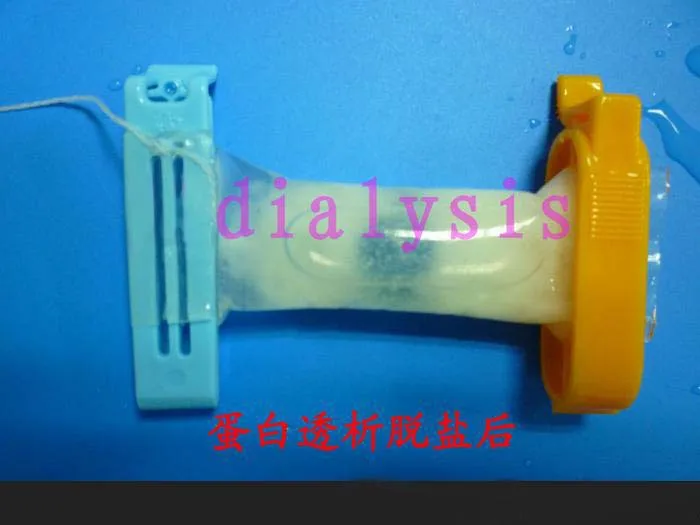 Dialysis tubing MWCO 14KD (MD21mm) 5m/roll +2pcs Dialysis bag clip made
