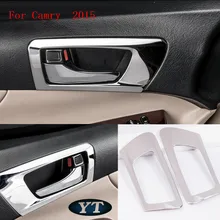 Car styling Auto Porta Interna Bowl Sticker interni stampaggio per Toyota Camry 2015 2016,4 pz/lotto