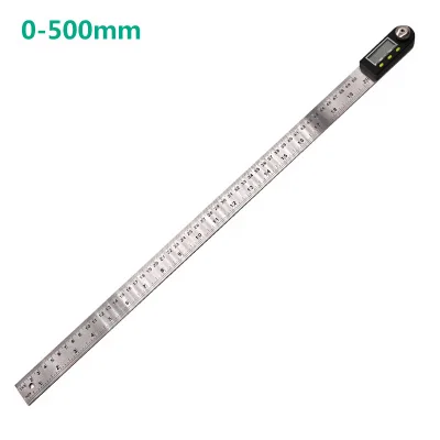 

1Pcs 500mm Digital Protractor Inclinometer Goniometer Level Measuring Tool Electronic Stainless Steel Angle Ruler 12inch