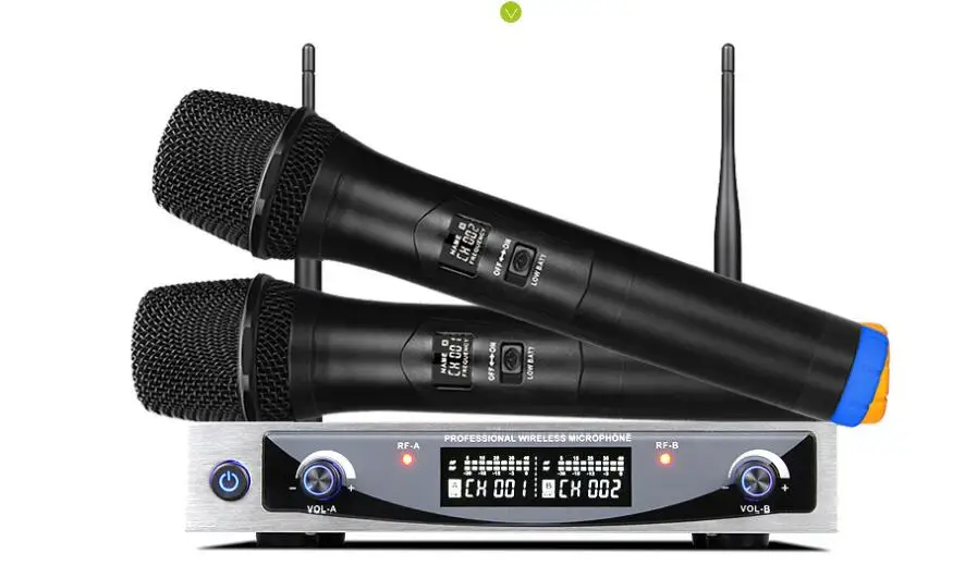 UHF двойной портативный беспроводной микрофон MU 898 караоке для компьютера студии