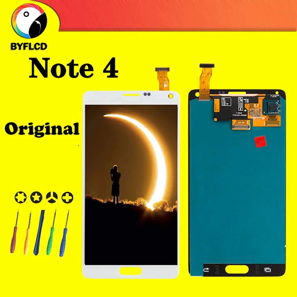 Оригинальный AMOLED ЖК дисплей для samsung Note 4 N910 N910F N910A Galaxy сенсорный экран