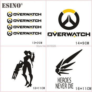 

New Design OW Overwatch Series Creative Auto Decal Cartoon Car Handle Sticker Car Bumper Body Decal Creative Pattern Vinyl